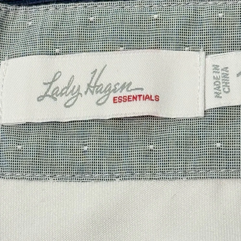 Lady Hagen Blue Reef Swiss Dot Golf Skort Sz 10 Zipper Back Athletic Skirt